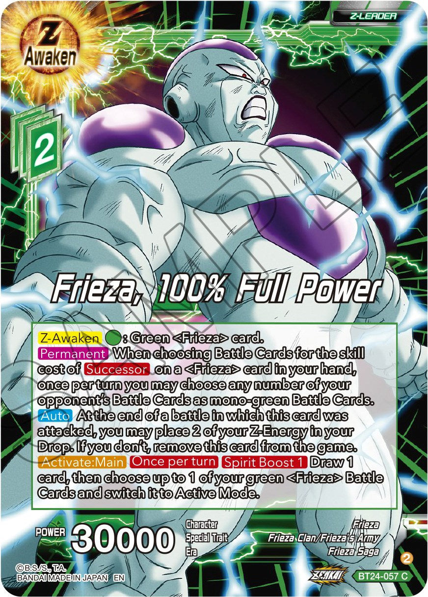 Frieza, 100% Full Power (BT24-057) [Beyond Generations] | Pegasus Games WI