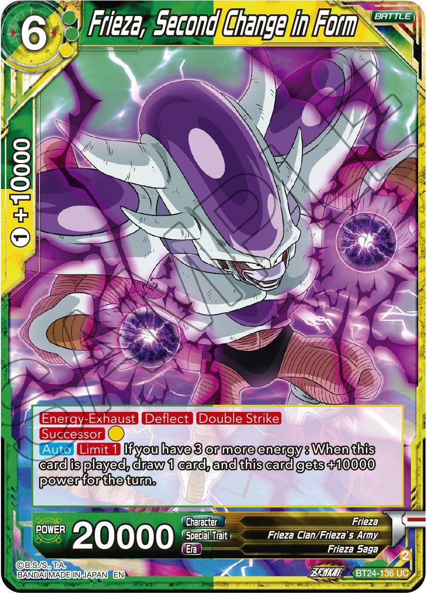 Frieza, Second Change in Form (BT24-136) [Beyond Generations] | Pegasus Games WI