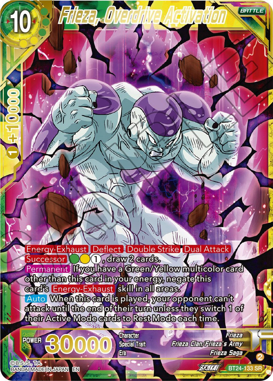 Frieza, Overdrive Activation (BT24-133) [Beyond Generations] | Pegasus Games WI