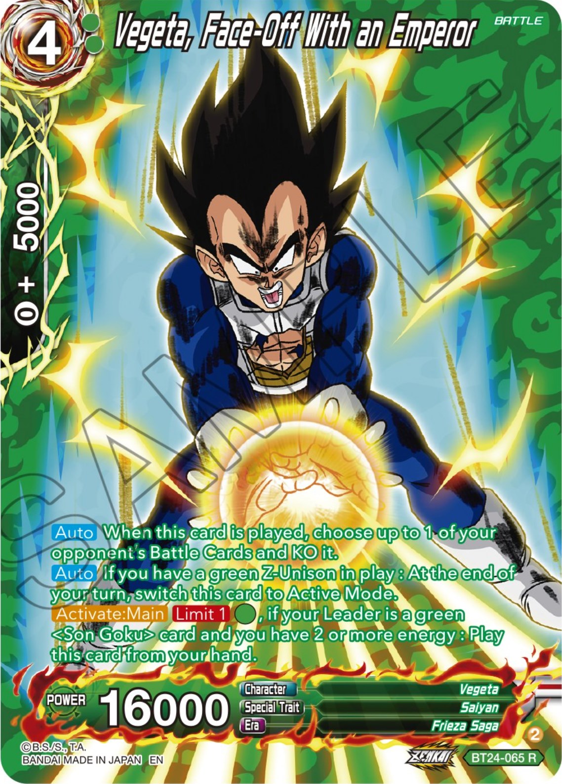Vegeta, Face-Off With an Emperor (Collector Booster) (BT24-065) [Beyond Generations] | Pegasus Games WI