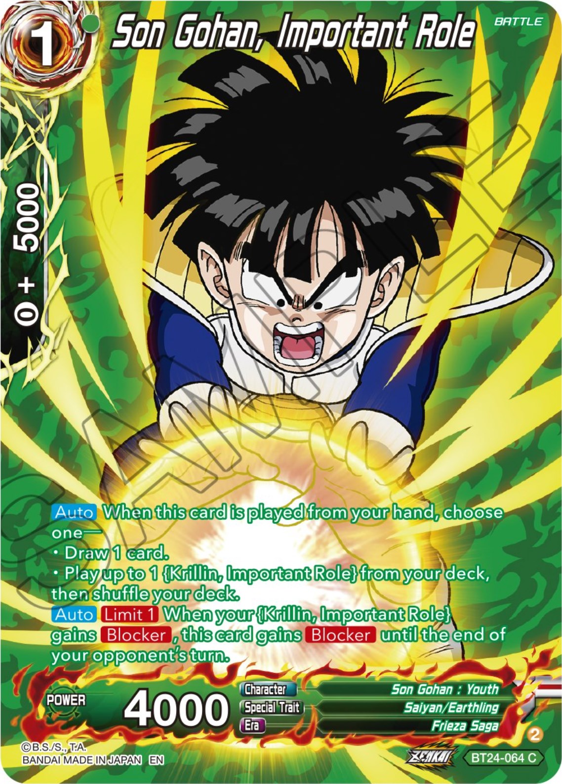 Son Gohan, Important Role (Collector Booster) (BT24-064) [Beyond Generations] | Pegasus Games WI