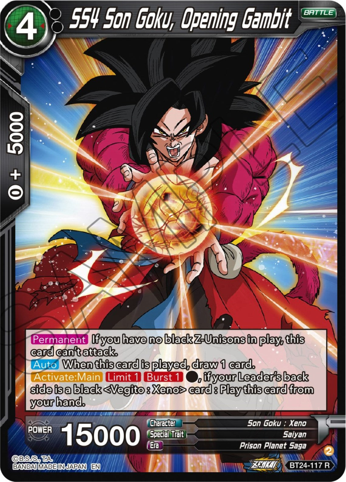 SS4 Son Goku, Opening Gambit (BT24-117) [Beyond Generations] | Pegasus Games WI