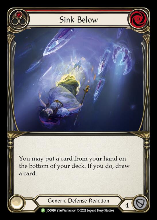 Sink Below (Red) [JDG020] (Promo)  Cold Foil | Pegasus Games WI