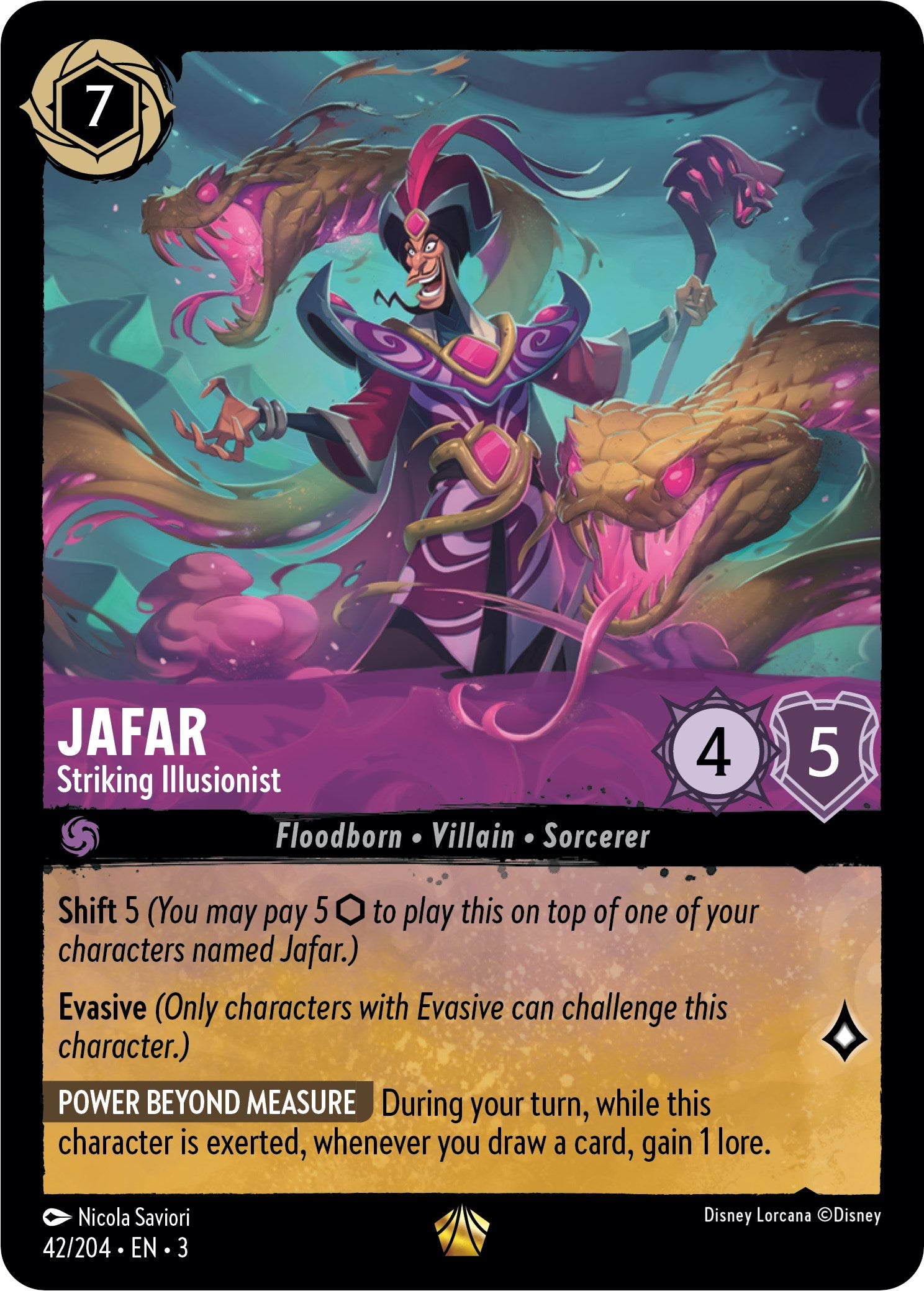 Jafar - Striking Illusionist (42/204) [Into the Inklands] | Pegasus Games WI