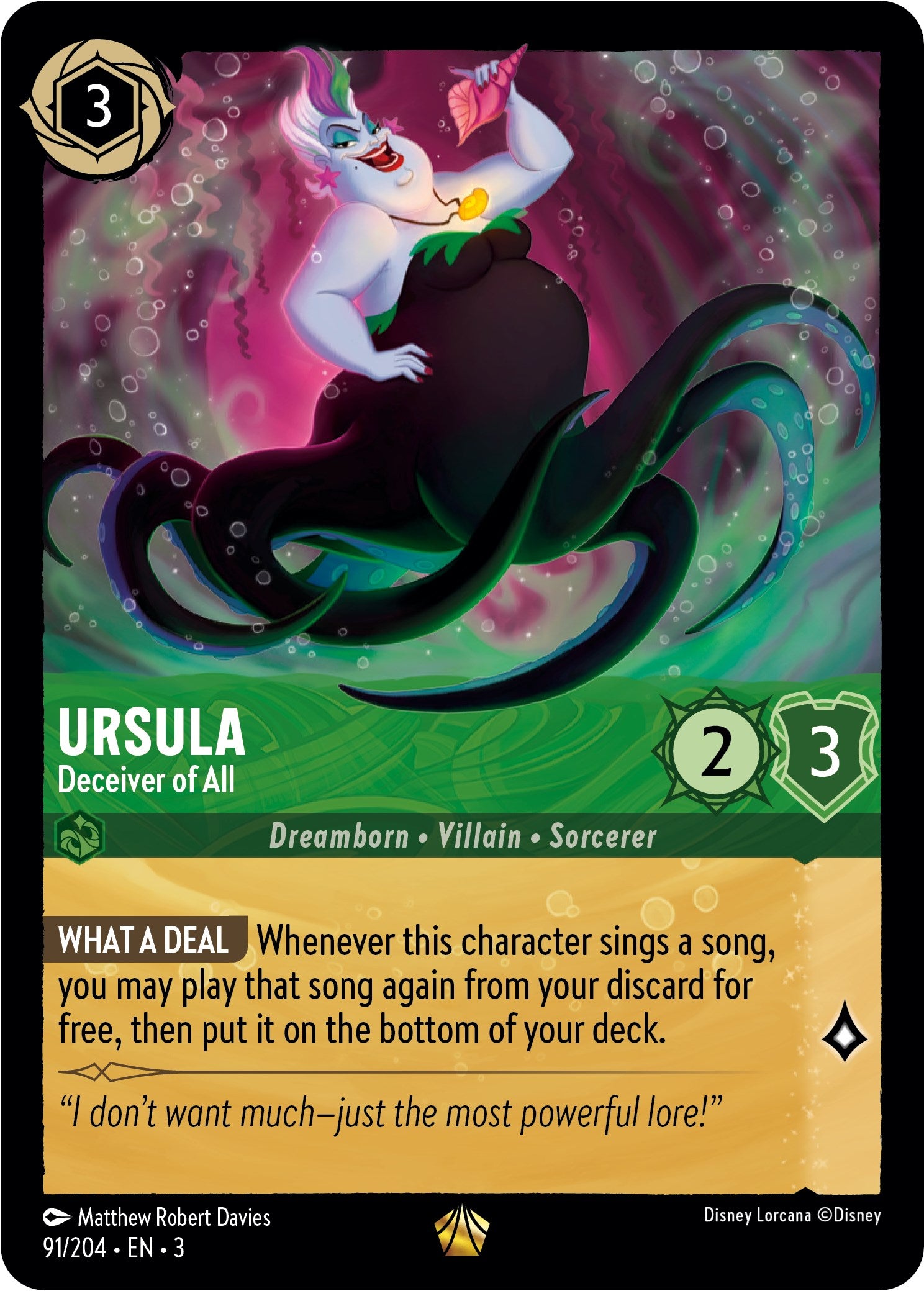 Ursula - Deceiver of All (91/204) [Into the Inklands] | Pegasus Games WI