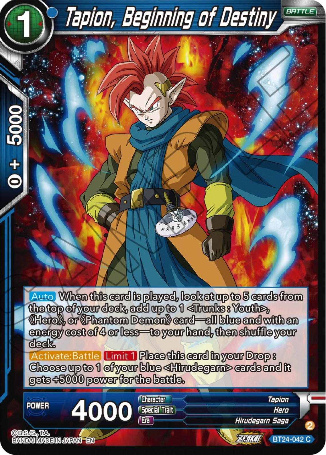 Tapion, Beginning of Destiny (BT24-042) [Beyond Generations] | Pegasus Games WI