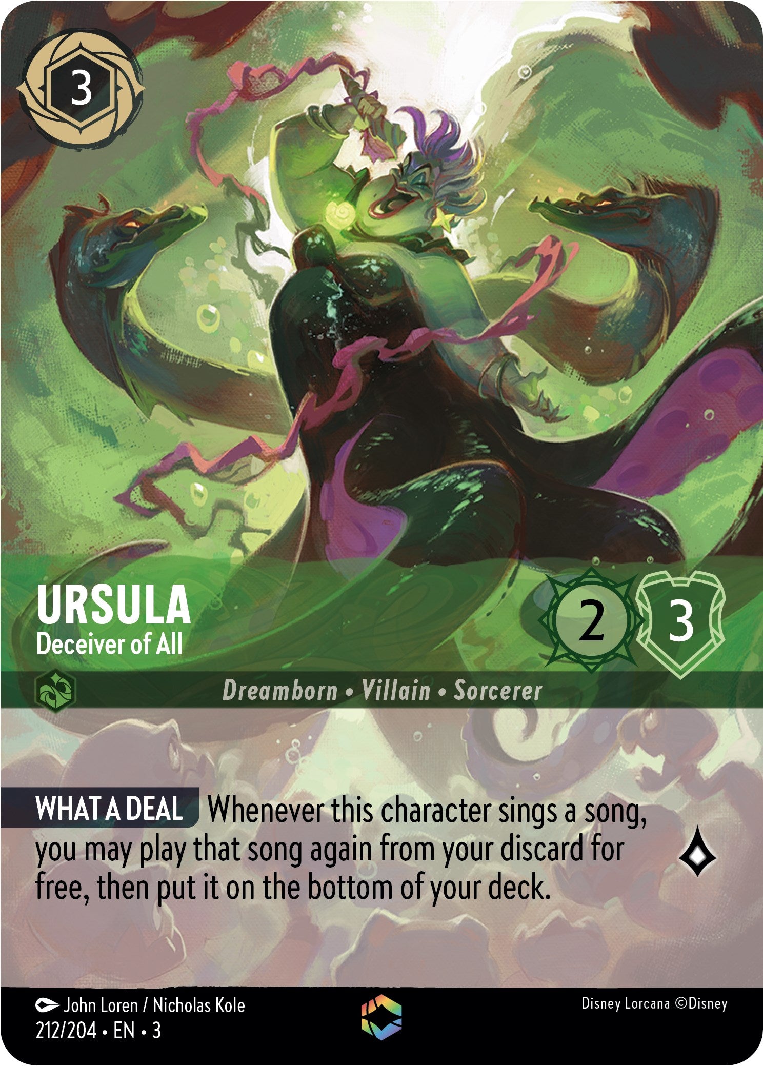 Ursula - Deceiver of All (Enchanted) (212/204) [Into the Inklands] | Pegasus Games WI