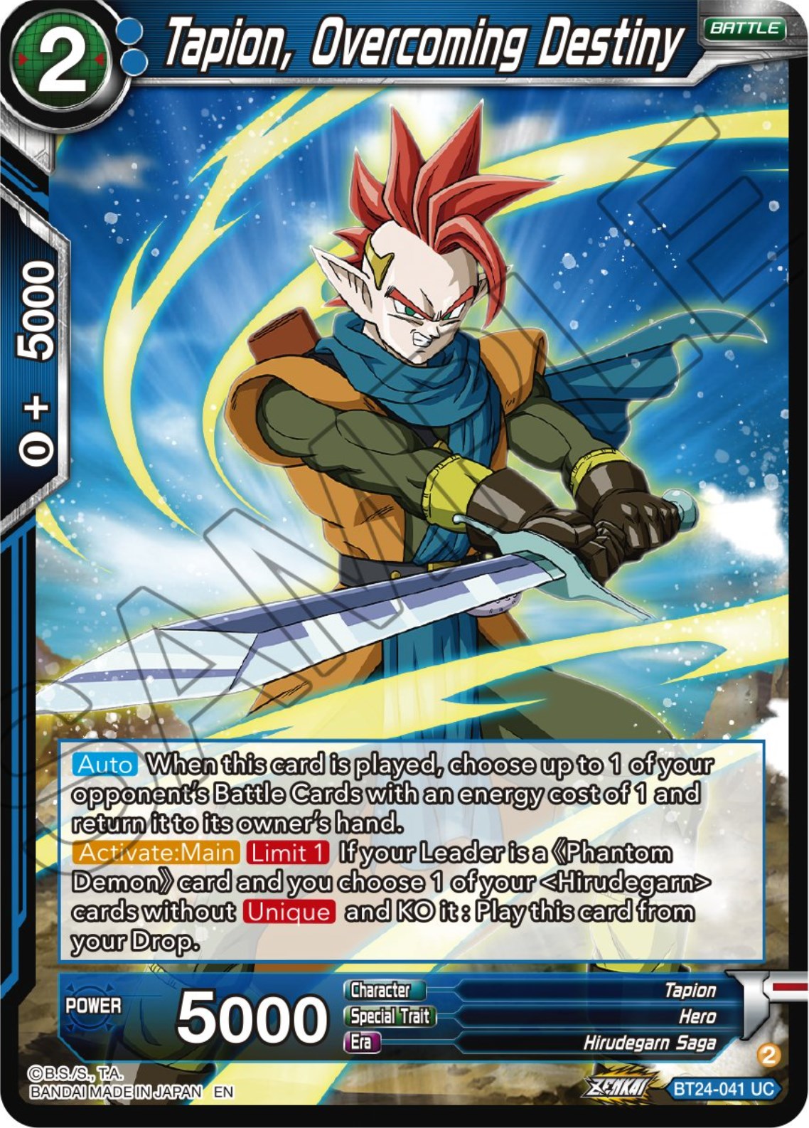 Tapion, Overcoming Destiny (BT24-041) [Beyond Generations] | Pegasus Games WI