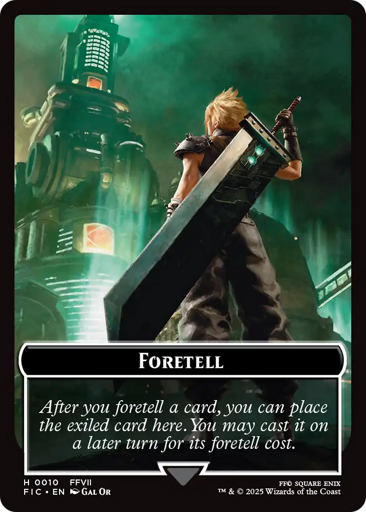 Foretell // Treasure Double-Sided Token [FINAL FANTASY Commander Tokens] | Pegasus Games WI