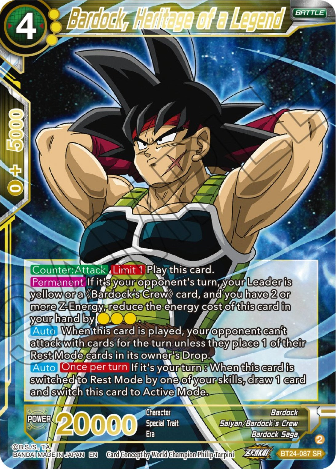 Bardock, Heritage of a Legend (BT24-087) [Beyond Generations] | Pegasus Games WI