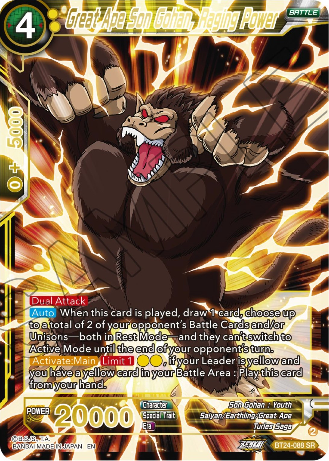 Great Ape Son Gohan, Raging Power (BT24-088) [Beyond Generations] | Pegasus Games WI