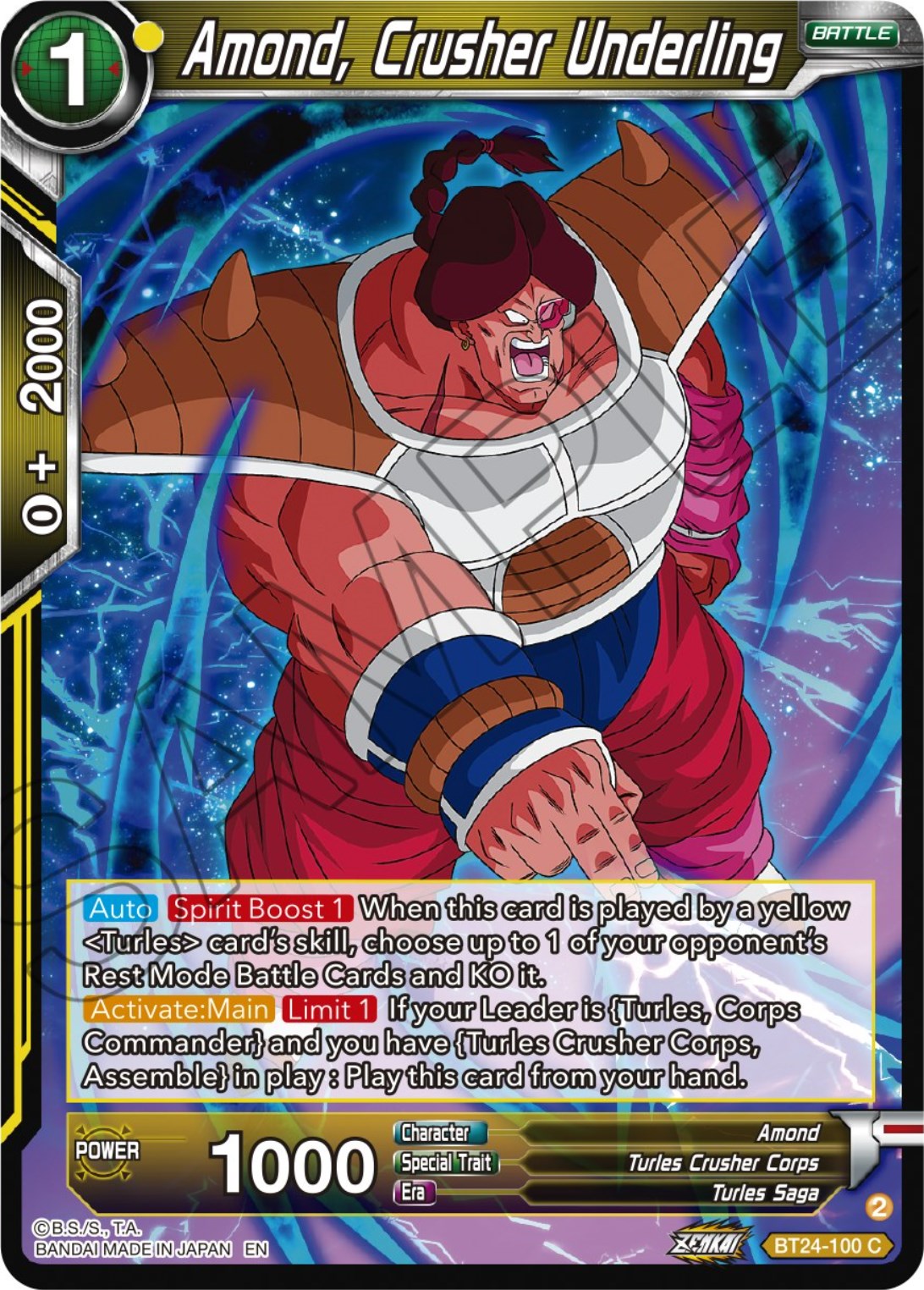 Amond, Crusher Underling (BT24-100) [Beyond Generations] | Pegasus Games WI