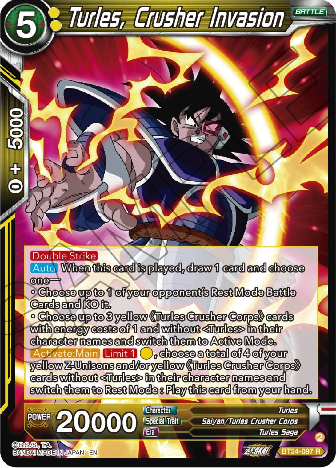 Turles, Crusher Invasion (BT24-097) [Beyond Generations] | Pegasus Games WI