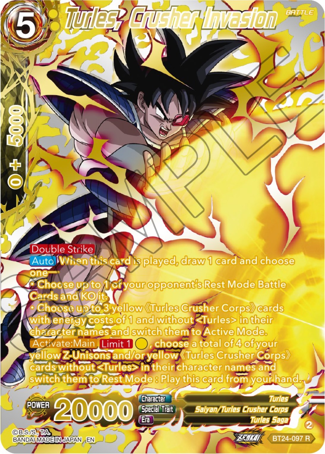 Turles, Crusher Invasion (Collector Booster) (BT24-097) [Beyond Generations] | Pegasus Games WI