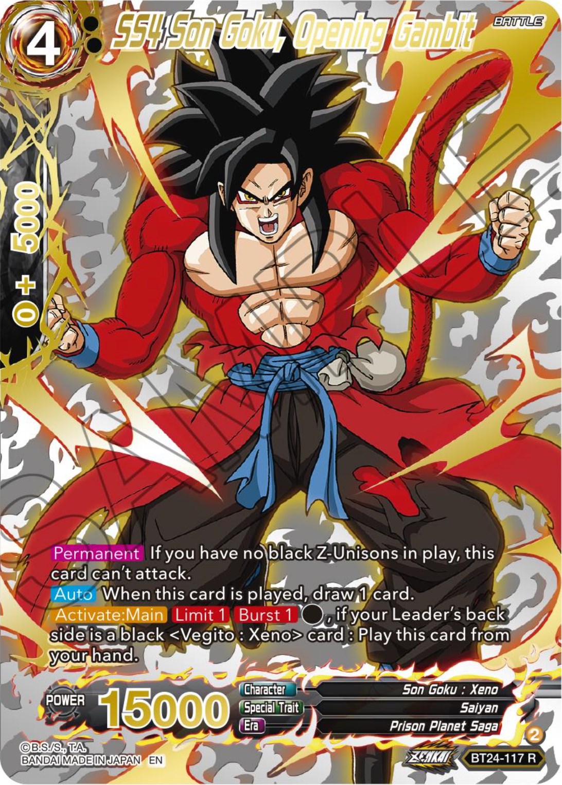 SS4 Son Goku, Opening Gambit (Collector Booster) (BT24-117) [Beyond Generations] | Pegasus Games WI