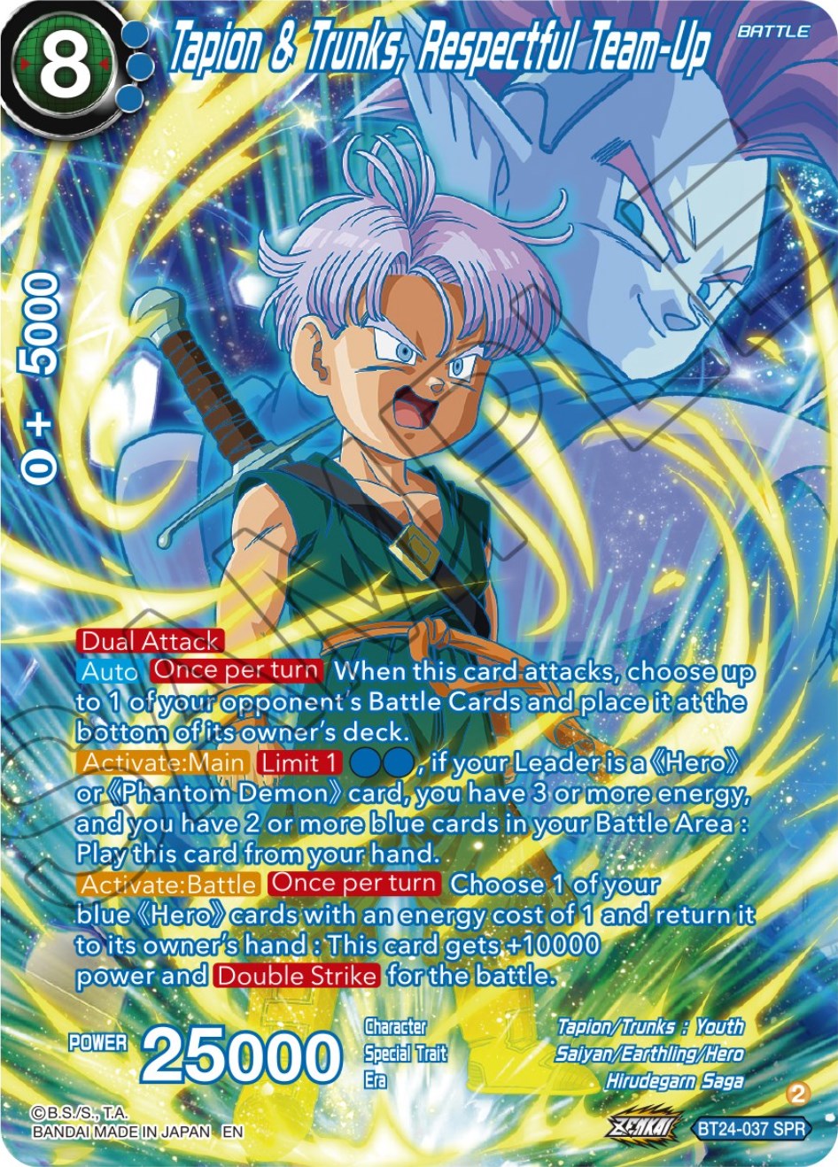 Tapin & Trunks, Respectful Team-Up (SPR) (BT24-037) [Beyond Generations] | Pegasus Games WI