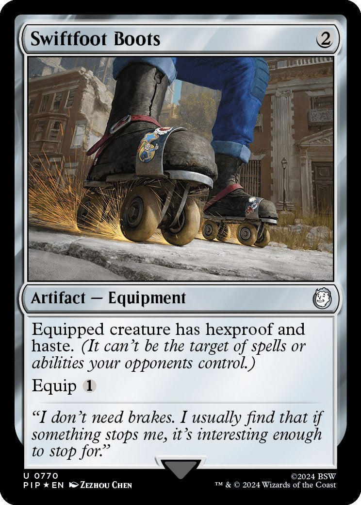 Swiftfoot Boots (Surge Foil) [Fallout] | Pegasus Games WI