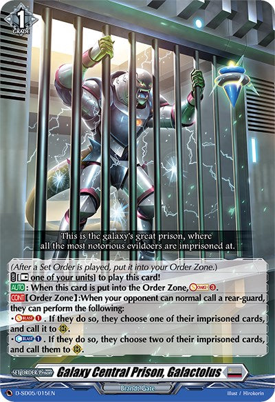 Galaxy Central Prison, Galactolus (D-SD05/015EN) [Tomari Seto: Aurora Valkyrie] | Pegasus Games WI