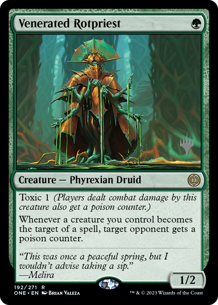 Venerated Rotpriest (Promo Pack) [Phyrexia: All Will Be One Promos] | Pegasus Games WI