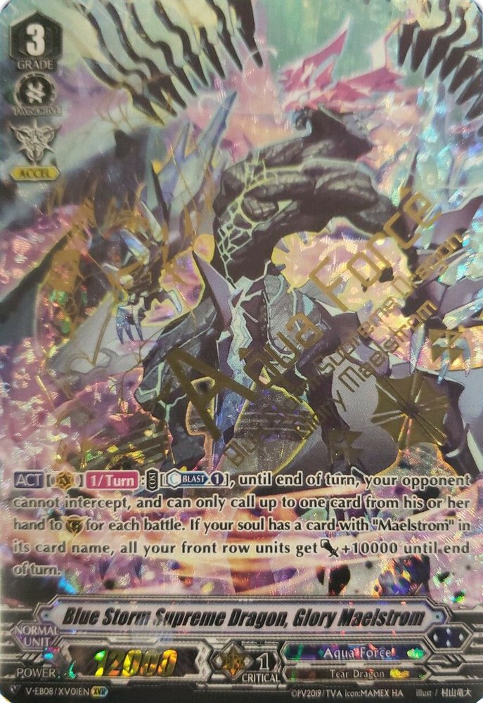Blue Storm Supreme Dragon, Glory Maelstrom (V-EB08/XV01EN) [My Glorious Justice] | Pegasus Games WI