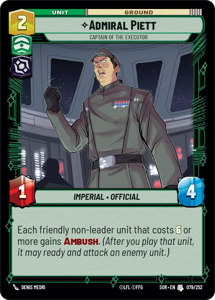 Admiral Piett - Captain of the Executor (079/252) [Spark of Rebellion] | Pegasus Games WI
