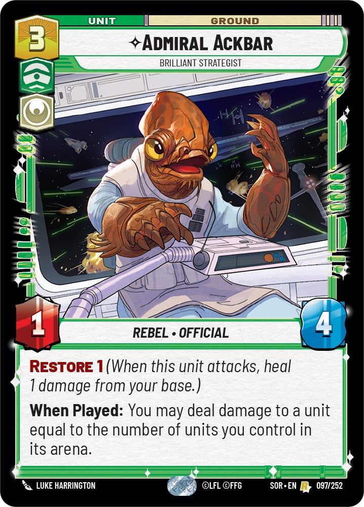 Admiral Ackbar - Brilliant Strategist (097/252) [Spark of Rebellion] | Pegasus Games WI