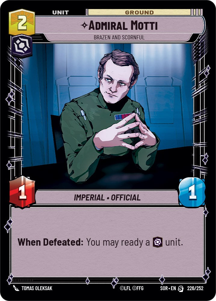 Admiral Motti - Brazen and Scornful (226/252) [Spark of Rebellion] | Pegasus Games WI