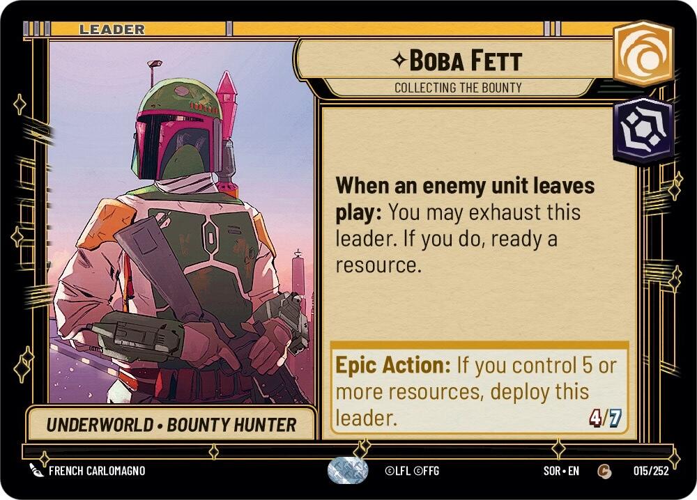 Boba Fett - Collecting the Bounty (015/252) [Spark of Rebellion] | Pegasus Games WI