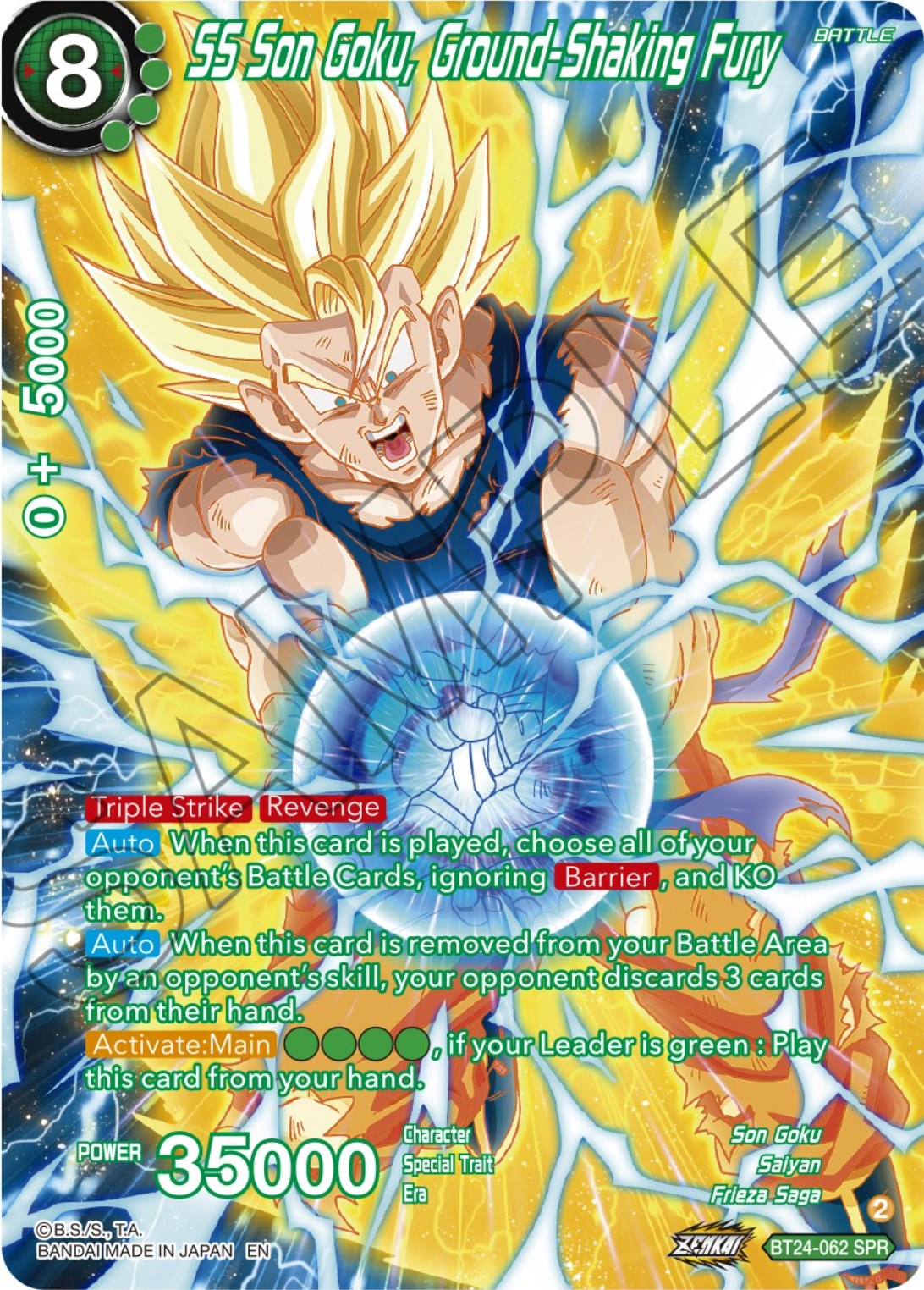 SS Son Goku, Ground-Shaking Fury (SPR) (BT24-062) [Beyond Generations] | Pegasus Games WI