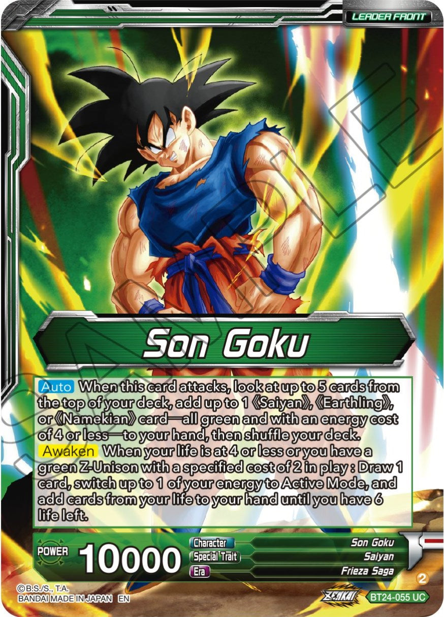 Son Goku // SS Son Goku, Beginning of a Legend (SLR) (BT24-055) [Beyond Generations] | Pegasus Games WI