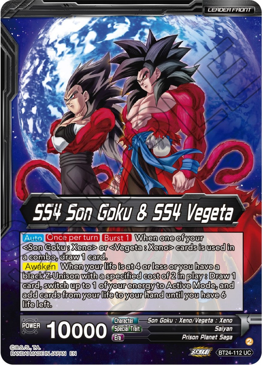 SS4 Son Goku & SS4 Vegeta // SS4 Vegito, Sparking Potara Warrior (SLR) (BT24-112) [Beyond Generations] | Pegasus Games WI