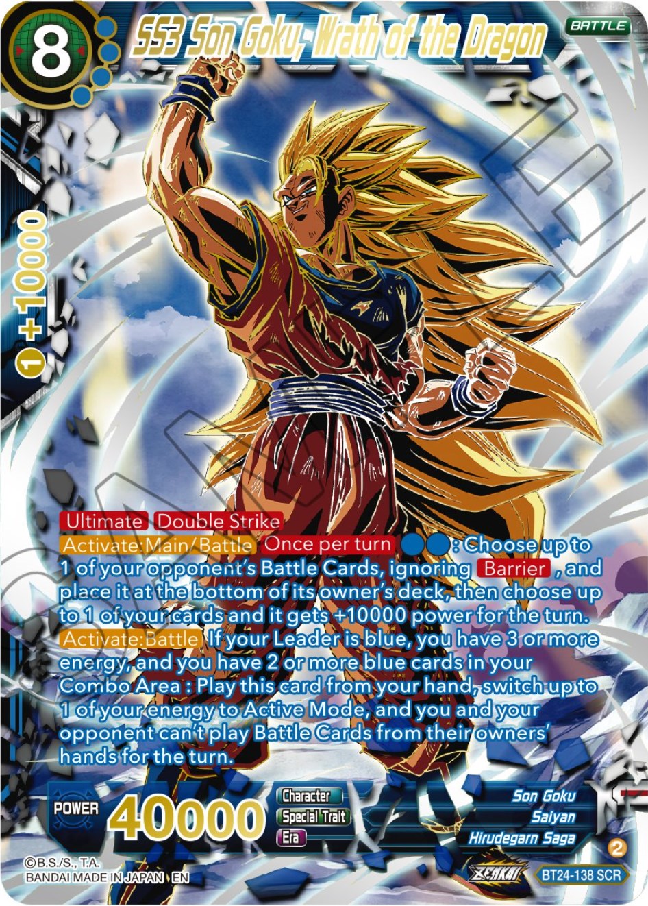 SS3 Son Goku, Wrath of the Dragon (Collector Booster) (BT24-138) [Beyond Generations] | Pegasus Games WI