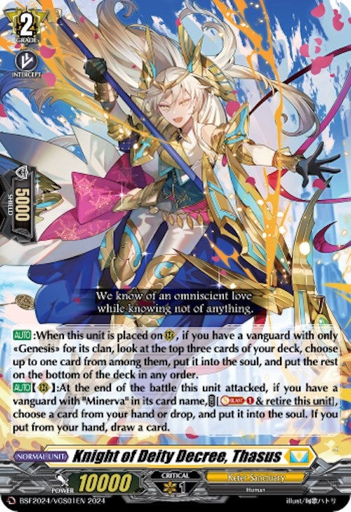 Knight of Deity Decree, Thasus (Spring Fest 2024) (BSF2024/VGS01EN) [Promo Cards] | Pegasus Games WI