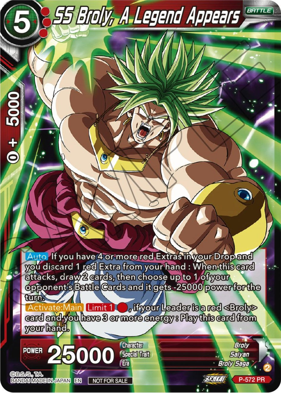 SS Broly, A Legend Appears (Zenkai Series Tournament Pack Vol.7) (P-572) [Tournament Promotion Cards] | Pegasus Games WI