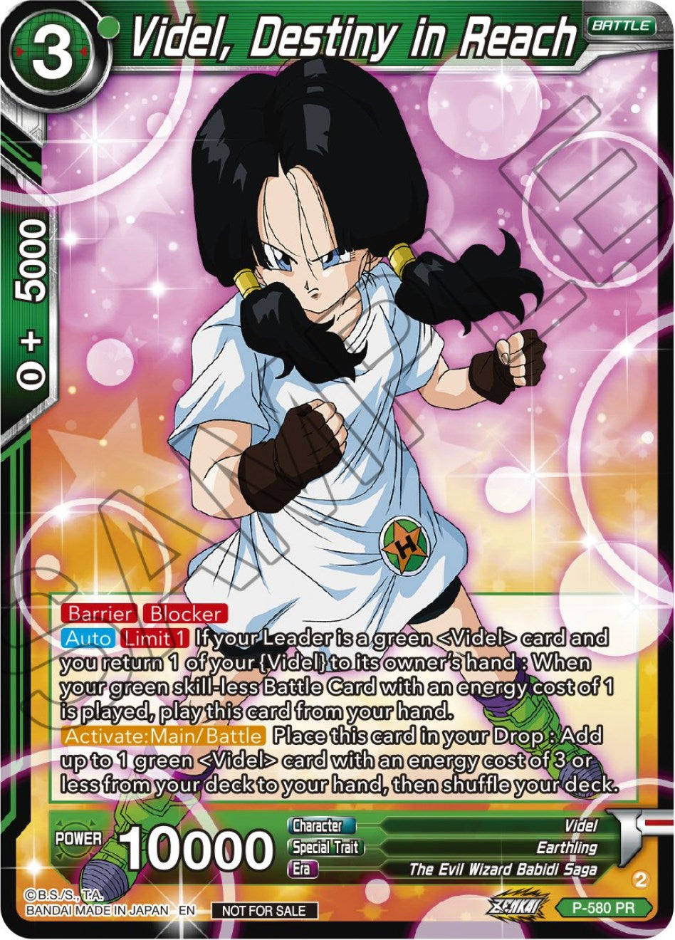 Videl, Destiny in Reach (Zenkai Series Tournament Pack Vol.7) (P-580) [Tournament Promotion Cards] | Pegasus Games WI