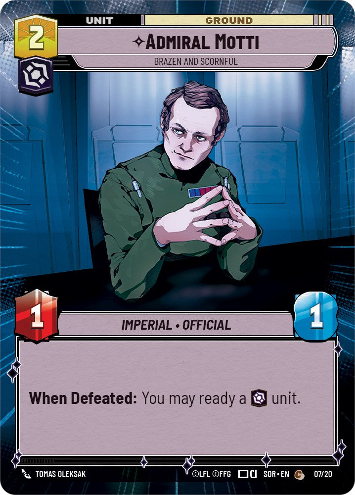 Admiral Motti - Brazen and Scornful (Hyperspace) (7/20) [Spark of Rebellion: Weekly Play] | Pegasus Games WI