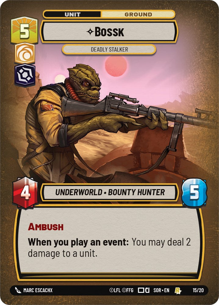 Bossk - Deadly Stalker (15/20) [Spark of Rebellion: Weekly Play] | Pegasus Games WI