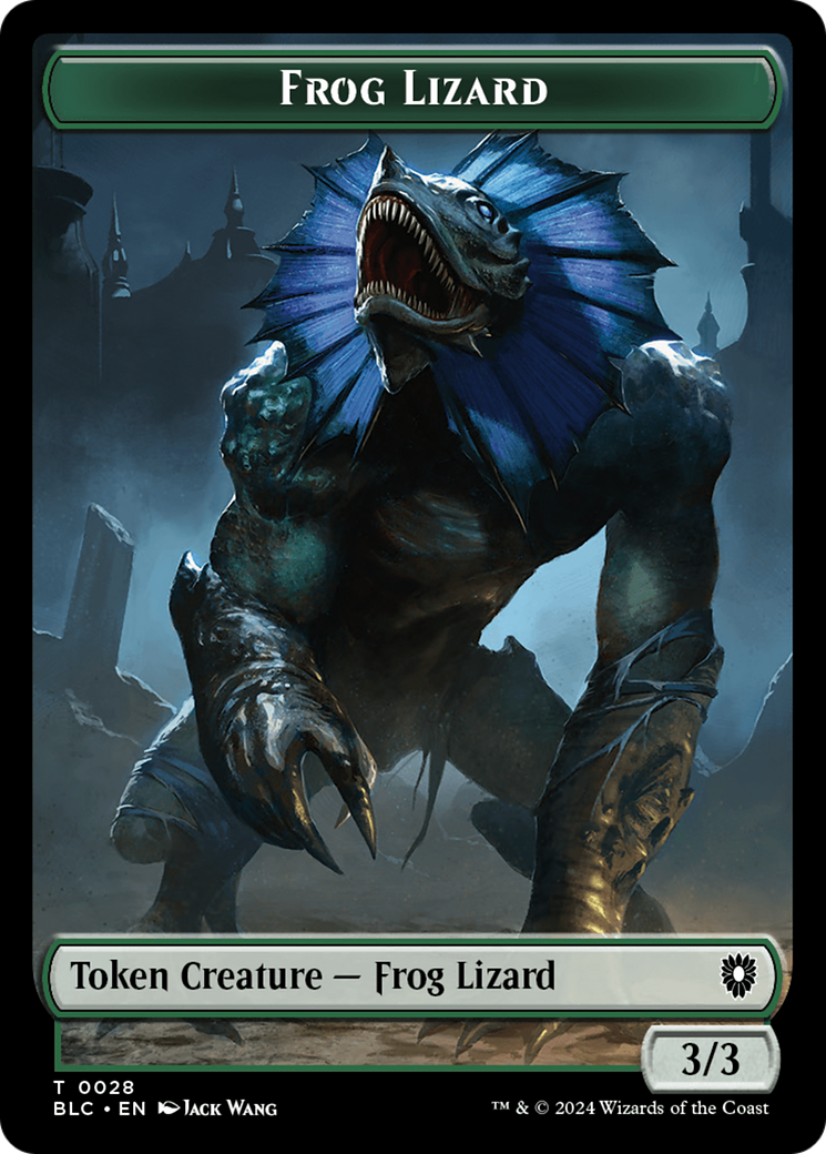 Storm Crow // Frog Lizard Double-Sided Token [Bloomburrow Commander Tokens] | Pegasus Games WI