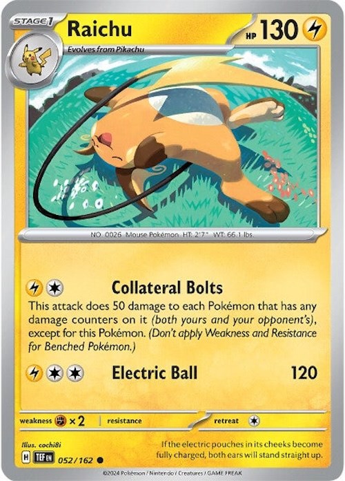Raichu (052/162) [Scarlet & Violet: Temporal Forces] | Pegasus Games WI