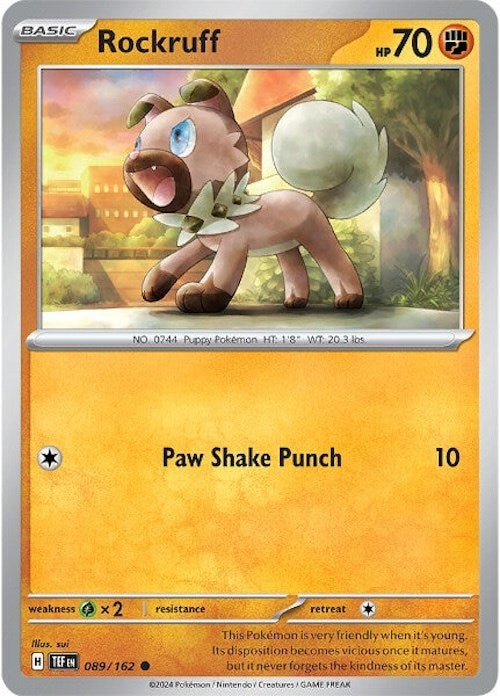 Rockruff (089/162) [Scarlet & Violet: Temporal Forces] | Pegasus Games WI