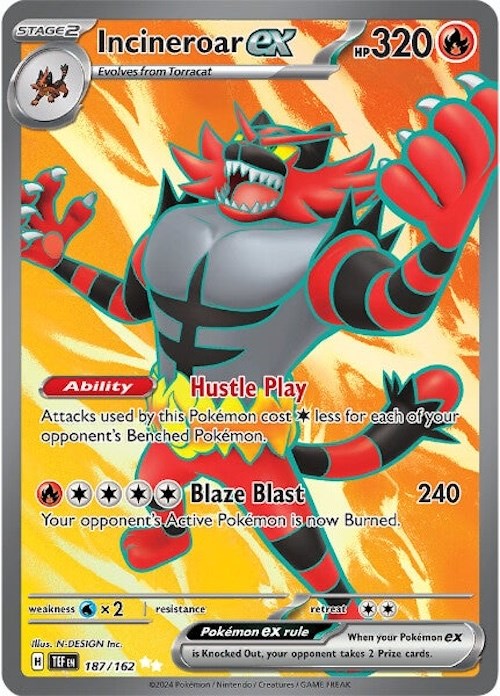 Incineroar ex (187/162) [Scarlet & Violet: Temporal Forces] | Pegasus Games WI