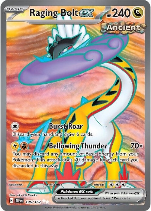 Raging Bolt ex (196/162) [Scarlet & Violet: Temporal Forces] | Pegasus Games WI