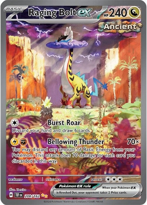 Raging Bolt ex (208/162) [Scarlet & Violet: Temporal Forces] | Pegasus Games WI