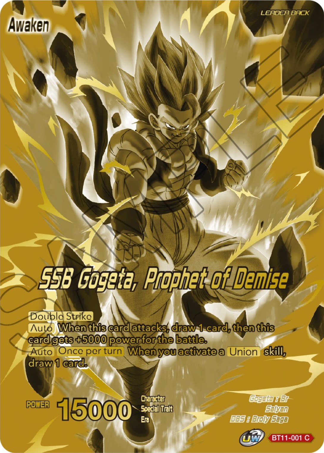 Gogeta // SSB Gogeta, Prophet of Demise (Championship Golden Card 2024 Vol.1) (BT11-001) [Tournament Promotion Cards] | Pegasus Games WI