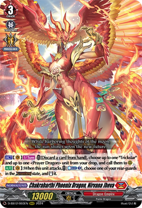 Chakrabarthi Phoenix Dragon, Nirvana Jheva (D-SS12/003EN) [Triple Drive] | Pegasus Games WI