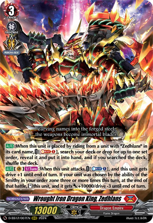 Wrought Iron Dragon King, Zedhlans (D-SS12/007EN) [Triple Drive] | Pegasus Games WI