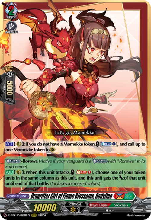 Dragritter Girl of Flame Blossoms, Radylina (D-SS12/008EN) [Triple Drive] | Pegasus Games WI