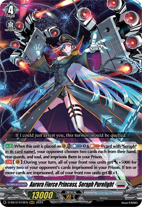 Aurora Fierce Princess, Seraph Purelight (D-SS12/019EN) [Triple Drive] | Pegasus Games WI