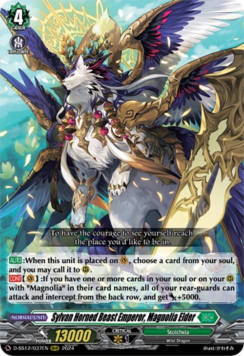 Sylvan Horned Beast Emperor, Magnolia Elder (D-SS12/037EN) [Triple Drive] | Pegasus Games WI