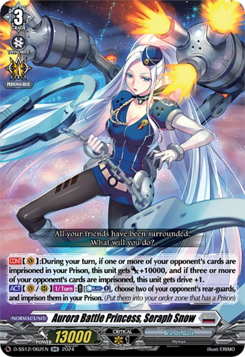 Aurora Battle Princess, Seraph Snow (D-SS12/062EN) [Triple Drive] | Pegasus Games WI
